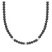 Manoki Pánský korálkový náhrdelník Maurice - 6 mm lávový kámen WA538S Černá 50 cm
