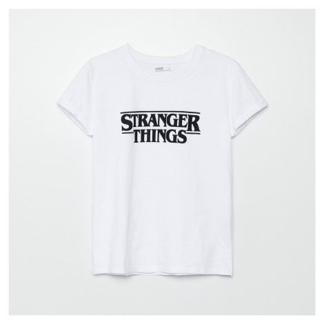 Cropp - Tričko Stranger Things - Bílá