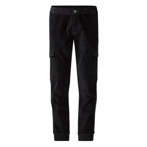 LIVERGY® Pánské manšestrové kalhoty "Tapered Fit" (černá)