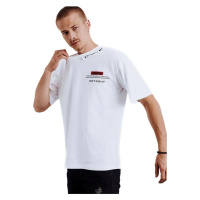 D Street Pánské tričko s potiskem a nášivkou Jedre bílá Bílá