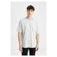 DEFACTO Comfort Fit Crew Neck Printed Short Sleeve T-Shirt