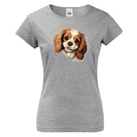 Dámské tričko  Kavalír King Charles - tričko pro milovníky psů