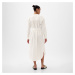 GAP Longsleeve Linen Maxi Dress New Off White