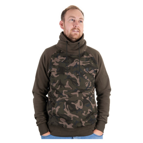 Fox mikina khaki camo high neck - xl