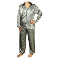 Guante Satin pánské pyžamo kostičky K150814 šedá