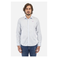 Košile la martina man l/s shirt striped poplin modrá