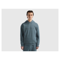 Benetton, Sweatshirt With Embroidery In Organic Cotton Blend