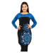 Himalife Balonové šaty s dlouhým rukávem Aruba - černá s modrou