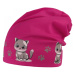 Bavlněná čepice Dráče - Pepe 28, malinová, kočky Barva: Růžová
