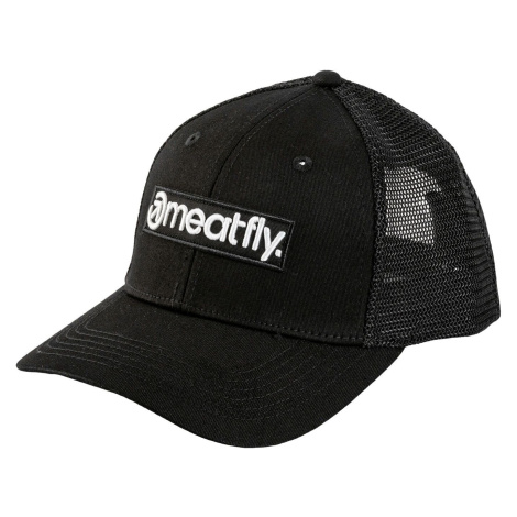 Meatfly kšiltovka Caleb Trucker Black Basic Logo | Černá