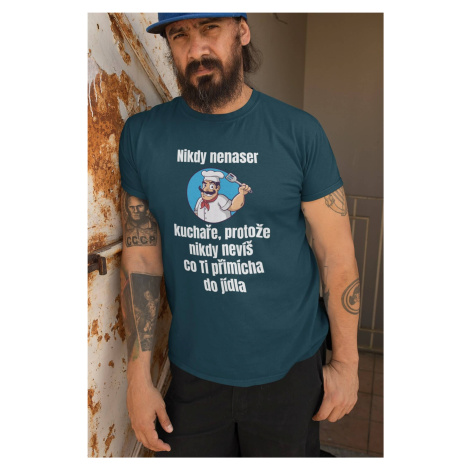 MMO Pánské tričko Kuchař Barva: Petrolejová modrá