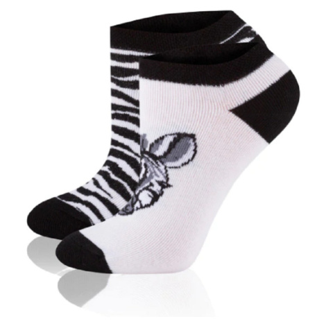 Veselé kotníkové ponožky Gee One S 131 S Zebra Italian Fashion
