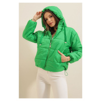 Bigdart 5117 Puffy Hooded Jacket - Green