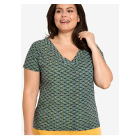 Zelené vzorované tričko Tranquillo
