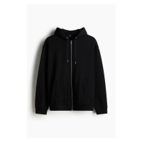 H & M - Bunda's kapucí Loose Fit - černá