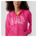 Mikina GAP Logo Full Zip Hoodie Sizzling Fuchsia