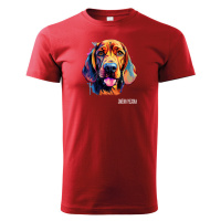 Dětské tričko s potiskem plemene Bloodhound s volitelným jménem