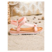 Výborné dámské  sandály růžové bez podpatku