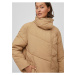 Béžový dámský prošívaný zimní kabát s límcem VILA Louisa