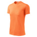 Tričko s asymetrickým průkrčníkem, neonová mandarinková