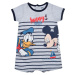 Šedé pruhované chlapecké body Disney Baby Mickey Mouse Šedá