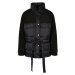 Ladies Sherpa Mix Puffer Jacket - black
