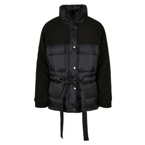 Ladies Sherpa Mix Puffer Jacket - black Urban Classics