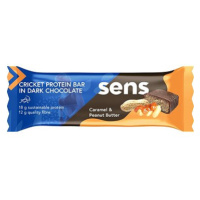 SENS Cvrččí Proteinovka v tmavé čokoládě 60g, karamel & arašídové máslo