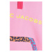 Dětské bavlněné šaty Marc Jacobs růžová barva, mini