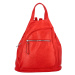 Trendový dámský koženkový batůžek Taran, červená