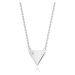 Platinový náhrdelník ze stříbra 925 - trojúhelník s čirým diamantem
