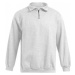 Promodoro Teplý pánský svetr s horním zipem, šedá popelavá melír, vel.XL