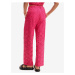 Tmavě růžové dámské krajkové kalhoty Desigual Dharma