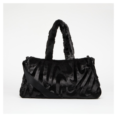 Taška Nike Sportswear Faux Fur Tote Black/ Black/ Metallic Silver