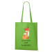 DOBRÝ TRIKO Bavlněná taška s potiskem Liška Barva: Apple green