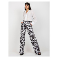 ČERNO-BÍLÉ KALHOTY VZOR ZEBRA SP-509046-1.23PLK--BLACK-WHITE Zvířecí