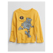 GAP Dětské tričko s robotem Žlutá