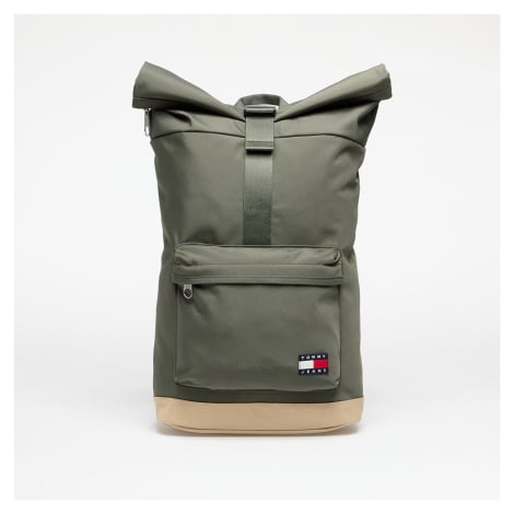 Batoh Tommy Jeans Essential Daily Rolltop Backpack Green Tommy Hilfiger