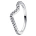 Pandora Vlnitý stříbrný prsten se zirkony Timeless 192539C01