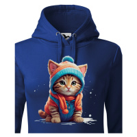 Dámská mikina s potiskem koťátka v oblečku - tričko pro milovníky koček