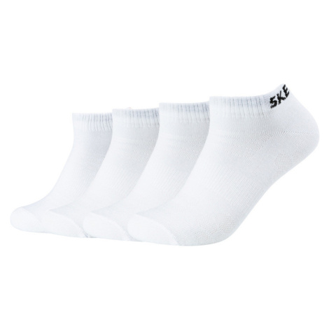 Skechers Dámské / Pánské ponožky, 4 kusy (bílá nízká)