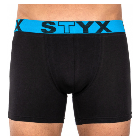 Pánské boxerky Styx long sportovní guma černé (U966)
