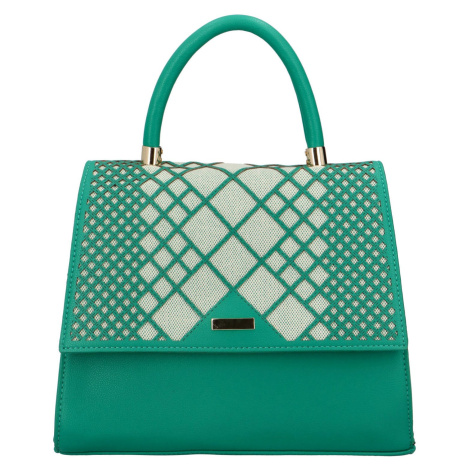 Elegantní dámská koženková kabelka do ruky Runa, zelená Maria C.