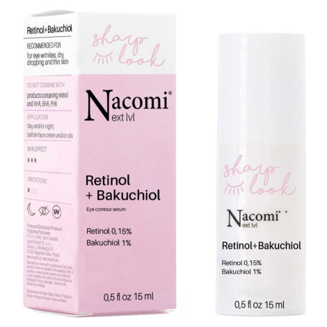 Nacomi Next Lvl. - Oční sérum proti vráskám retinol + bakuchiol, 15 ml