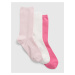 Sada tří párů dámských ponožek v růžové a bílé barvě GAP