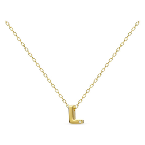 Pozlacený náhrdelník Letter L gold