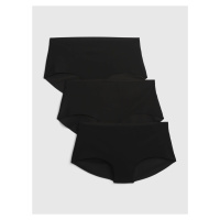 Sada tří dámských bezešvých kalhotek v černé barvě GAP