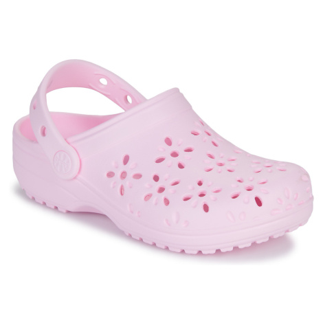 Crocs Classic Floral Cut Out Clog K Růžová