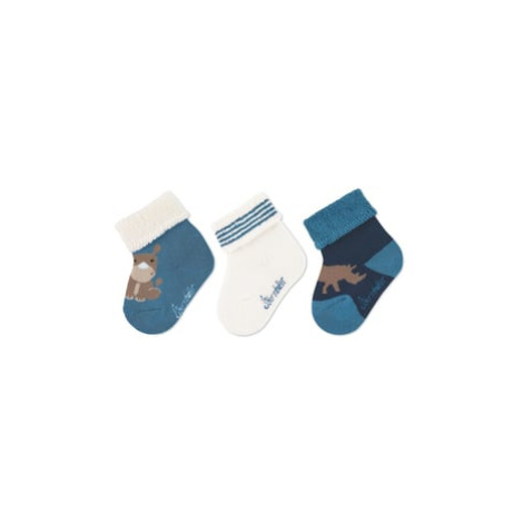 Sterntaler Dětské ponožky 3-Pack Rhino Medium Blue