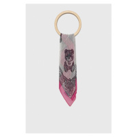 Hedvábný kapesníček Moschino růžová barva